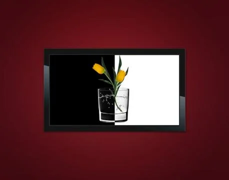 Black LCD tv Stock Photos