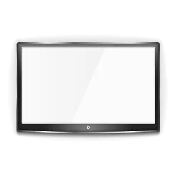 Black LCD TV Screen Stock Illustration