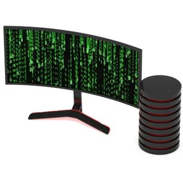 Black LCD tv screen 库存插图