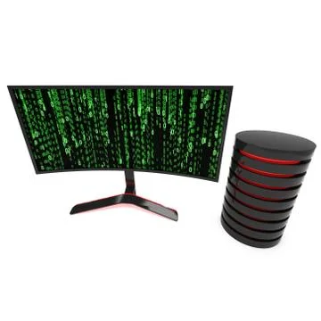 Black LCD tv screen Stock Illustration