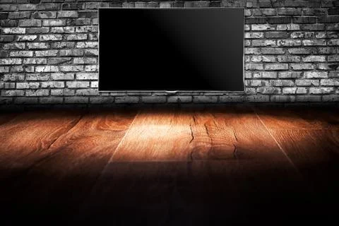 Black lcd tv screen Stock Photos