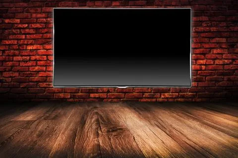 Black lcd tv screen Stock Photos