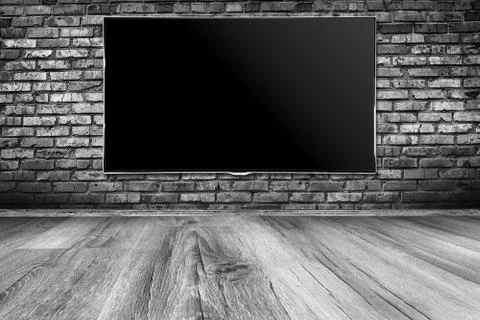 Black lcd tv screen Stock-Fotos