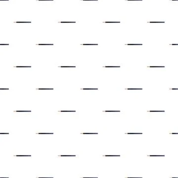 Black lead pencils repeat pattern on white background Stock Illustration
