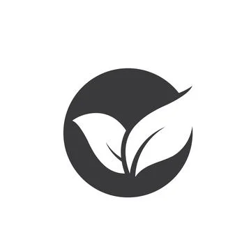 Black leaf friendly  icon vector design concept Stockillustratie
