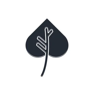 Black Leaf icon isolated on white background. Leaves sign. Fresh natural pr.. イラスト素材