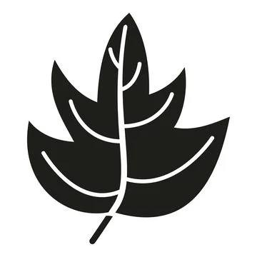 Black leaf icon representing fall seasonality Illustrazione stock
