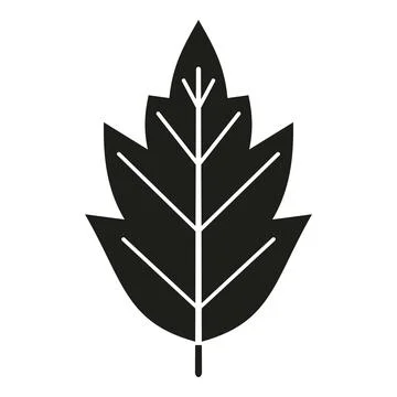 Black leaf icon representing nature and plant イラスト素材