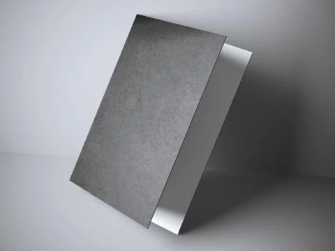 Black leaflet in gray studio イラスト素材