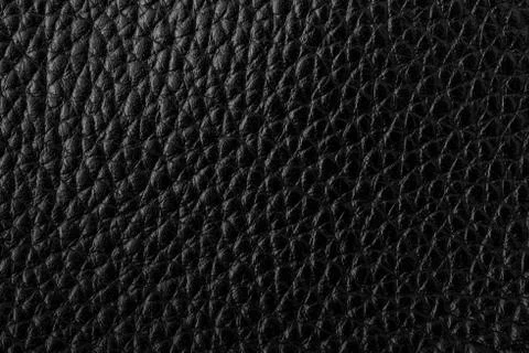 Black leather background large texture Stock Photos