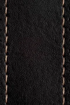 Black leather background Stock Photos