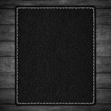 Black leather background Stock Photos