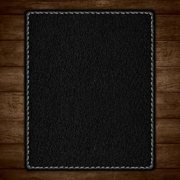 Black leather background Stock Photos