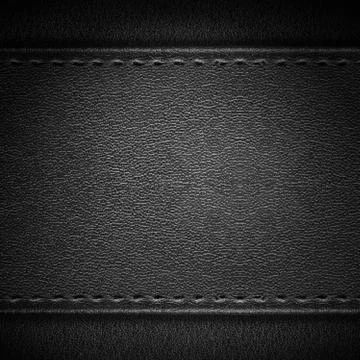 Black leather background Stock Photos