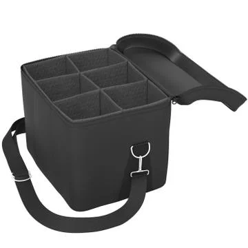 Black leather bag Stock Illustration