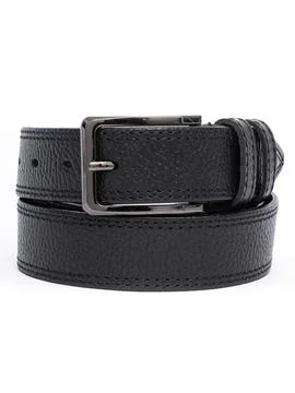 Black leather belt diagonal texture close up Stock Photos