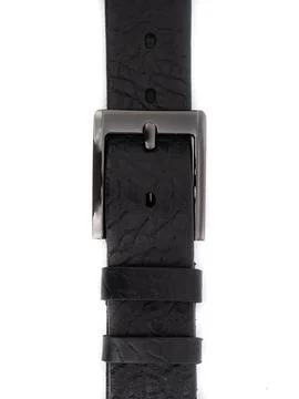 Black leather belt diagonal texture close up Stock Photos
