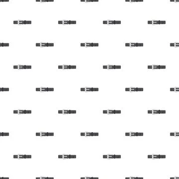 Black leather belt seamless pattern with silver buckle Stock Illustration