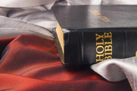 Black leather bible Stock Photos