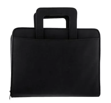 Black leather briefcase Stock Photos