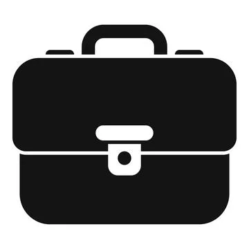 Black leather briefcase representing business and finance Stock Illustration