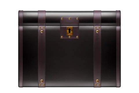 Black leather chest Stock Illustration
