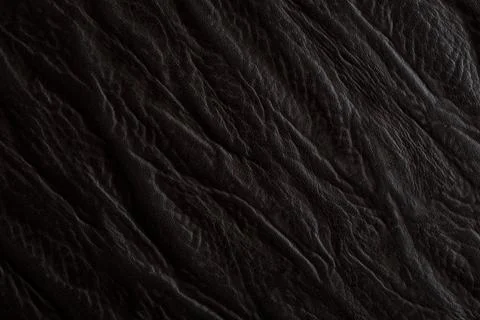 Black leather jacket close up, macro black leather jacket texture, soft yet r Stock Photos