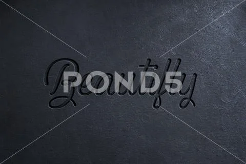 Black Leather Logo Mockup PSD-Vorlage