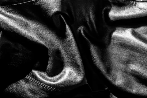 Black leather Stock Photos