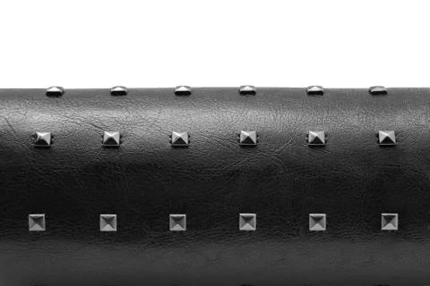Black leather with spikes Foto stock