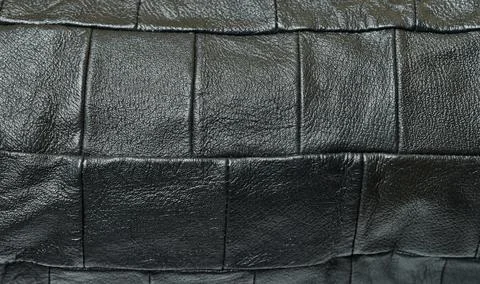 Black leather square pattern 写真素材