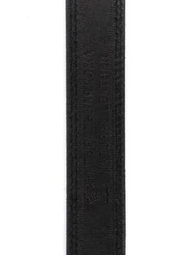 Black leather strap plain vertical close up Stock Photos