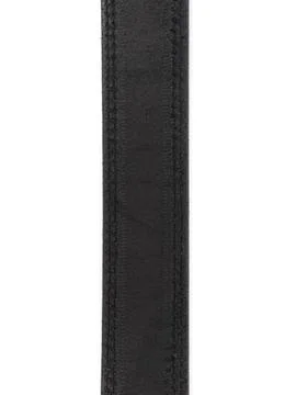 Black leather strap stitched vertical close up Stock Photos