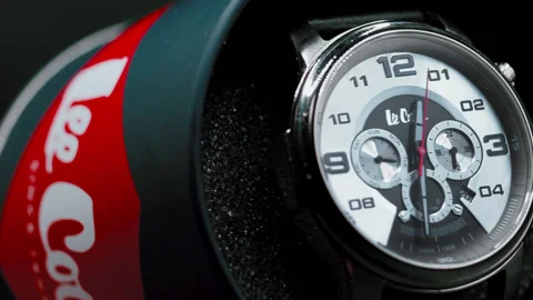 Black Leather Strap Watch with Multi-Function Dial 動画素材 167602067