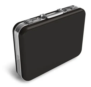 Black leather suitcase 스톡 일러스트