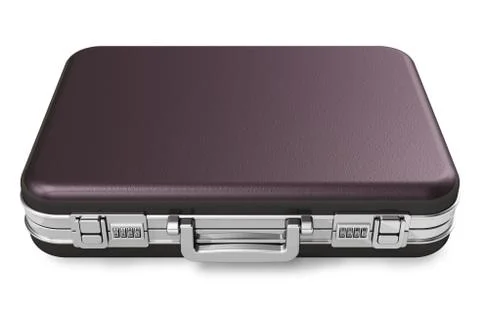 Black leather suitcase Illustrazione stock