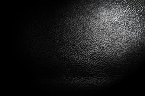 Black leather texture. Abstract background of dark leather with small roughne Stock-Fotos