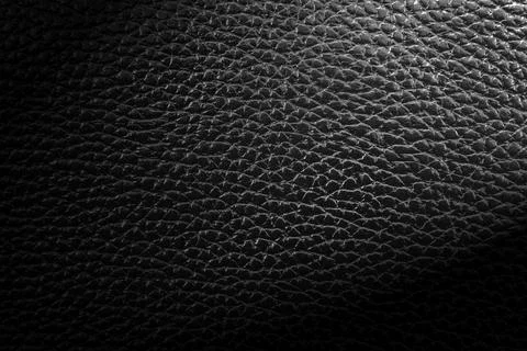Black leather texture. Abstract background of dark leather with small roughne Foto stock