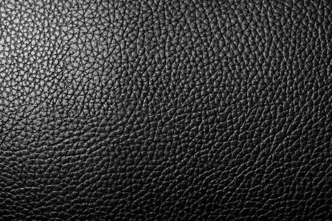 Black leather texture and background Stock Photos