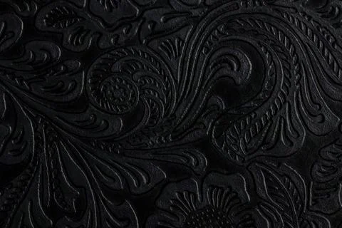 Black leather texture background abstract Stock Photos