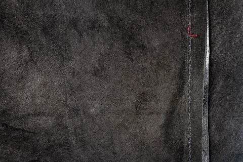 Black leather texture background, back side Stockfoto's