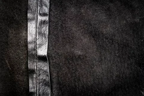 Black leather texture background, back side Stockfoto's