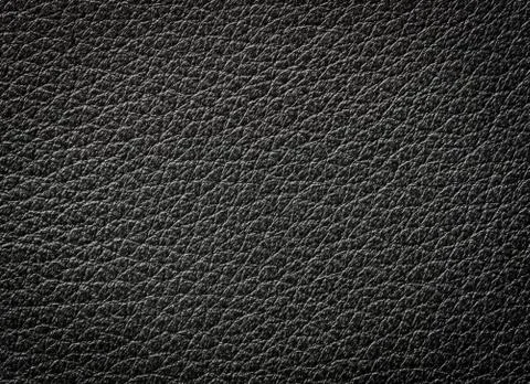 Black leather texture background Stock Photos