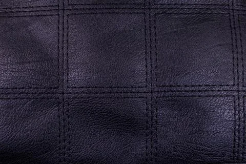 Black leather texture for background Stock Photos