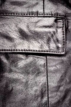 Black leather texture background Stockfoto's