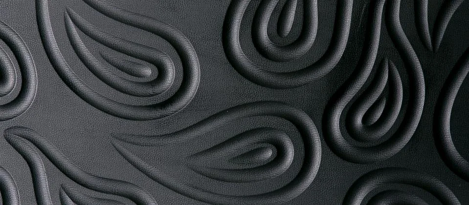 Black leather texture background surface or wallpaper . Stock Photos