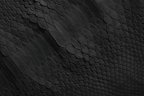 Black leather texture with empty space. snakeskin background 스톡 사진