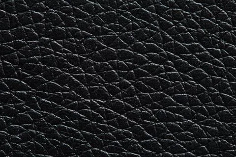 Black leather texture macro background pattern for backdrop. Foto stock