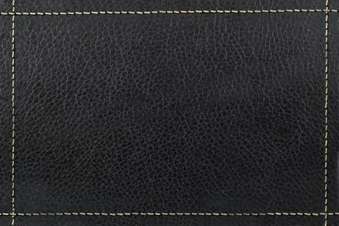 Black leather texture. Stock Photos