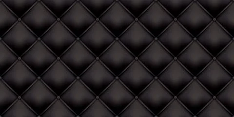 Black leather upholstery pattern texture background. Vector vintage royal sof Illustrazione stock